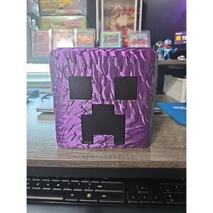 Minecraft Popcorn Bucket creeper Purple/Green Silk